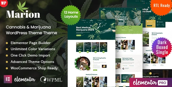Marion – Cannabis WordPress Theme